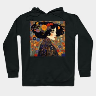 Art Nouveau Beauty IV Beautiful woman with flowers in her hair Hoodie